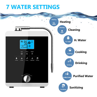 Ionizzatore d'acqua EHM 11 piastre con LCD da 3,8 pollici e rivestimento in platino