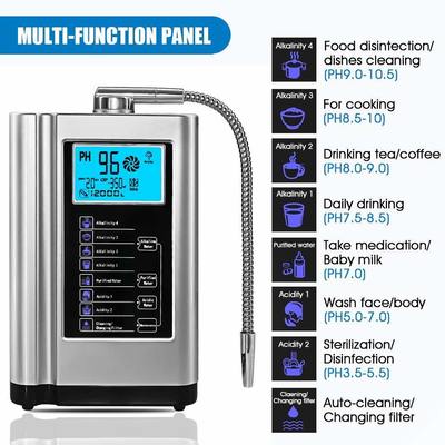 Macchina ionizzatrice di acqua ad idrogeno professionale con schermo LCD da 3,5 pollici 1-4L/minato di portata e 150W di potenza per uso domestico e commerciale